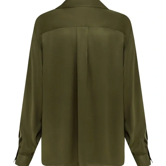 H&M Satin Olive Green Blouse - Picture 5 of 5